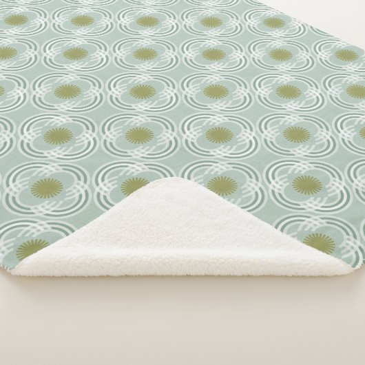 Couverture Sherpa Fleurs ou yeux - vert neutre (3/4)