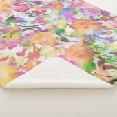Couverture Sherpa Fleurs pastel (3/4)