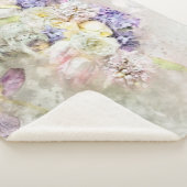 Couverture Sherpa *~* Fleurs Pastel AR26 Classique Moderne Romantiqu (3/4)