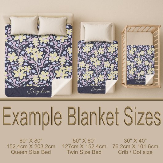 Couverture Sherpa Fleurs Pastel Jaunes Parmi Les Vignes