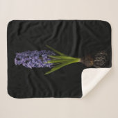 Couverture Sherpa Fleurs | Puce Hyacinth violette (Devant (Horizontal))