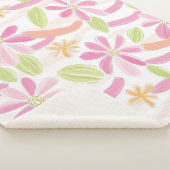 Couverture Sherpa Fleurs Rétro Pastel (2) (3/4)