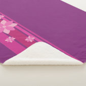 Couverture Sherpa Fleurs roses (3/4)