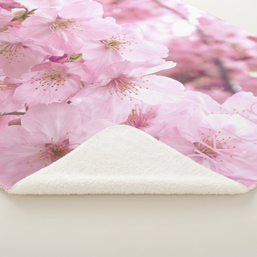 Couverture Sherpa Fleurs roses Fleurs de cerisier japonais (3/4)