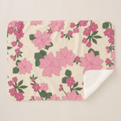 Couverture Sherpa Fleurs Roses, Motif Floral, Motif De Fleurs (Devant (Horizontal))