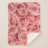 Couverture Sherpa Fleurs | Roses roses (Devant)