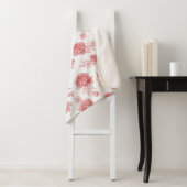 Couverture Sherpa Fleurs Rouges Chic (En situation)