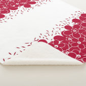 Couverture Sherpa Fleurs rouges marguerites sur arrière - plan blanc (3/4)
