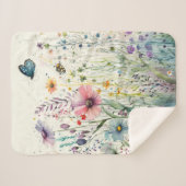 Couverture Sherpa Fleurs sauvages (Devant (Horizontal))