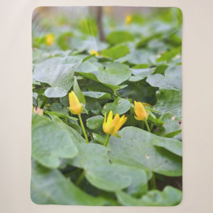 Couverture Sherpa Fleurs sauvages de la forêt – Photographie botaniq