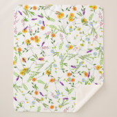 Couverture Sherpa Fleurs sauvages de printemps été (Devant)