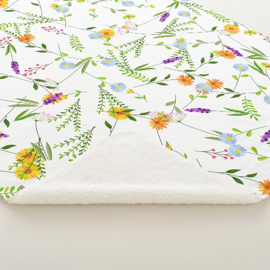 Couverture Sherpa Fleurs sauvages de printemps été (3/4)