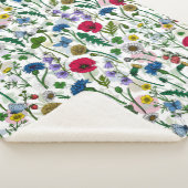 Couverture Sherpa Fleurs sauvages sur blanc cassé (3/4)