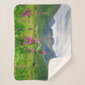 Couverture Sherpa Fleurs sauvages Vallée d'Alaska (Devant)
