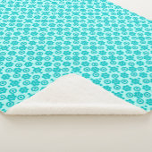 Couverture Sherpa Fleurs simples perle et beignets Spearmint blanc (3/4)
