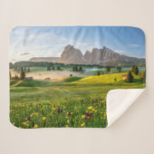 Couverture Sherpa Fleurs | Spring Alpe di Siusi Langkofel (Devant (Horizontal))