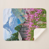 Couverture Sherpa Fleurs | Summer Matterhorn Suisse (Devant (Horizontal))