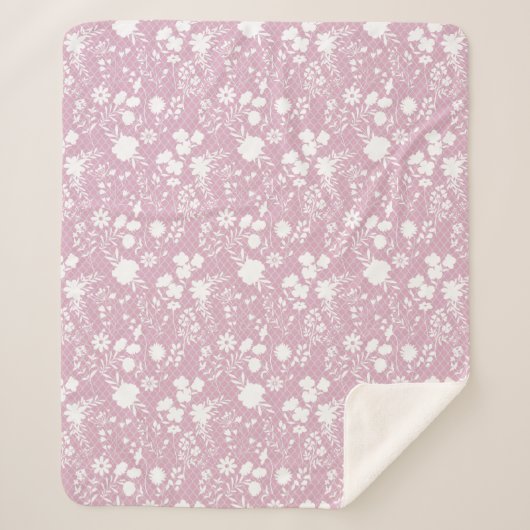 Couverture Sherpa Fleurs sur net 01.bx4 Lpink BG (Devant)
