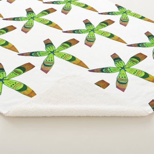 Couverture Sherpa fleurs tropicales (3/4)