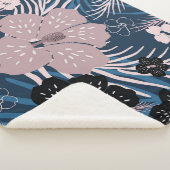 Couverture Sherpa Fleurs tropicales Palm Texture Feuille (3/4)