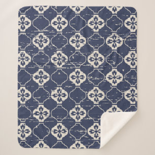 Couverture Sherpa Fleurs usées : Vintage sans joint