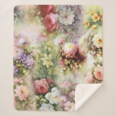Couverture Sherpa Fleurs vintages (Devant)