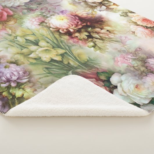 Couverture Sherpa Fleurs vintages (3/4)