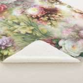 Couverture Sherpa Fleurs vintages (3/4)
