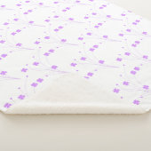 Couverture Sherpa Fleurs violettes Lilac, Petite Impression Florale  (3/4)