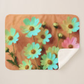 Couverture Sherpa Fleurs Zinnia Elegans (Devant (Horizontal))