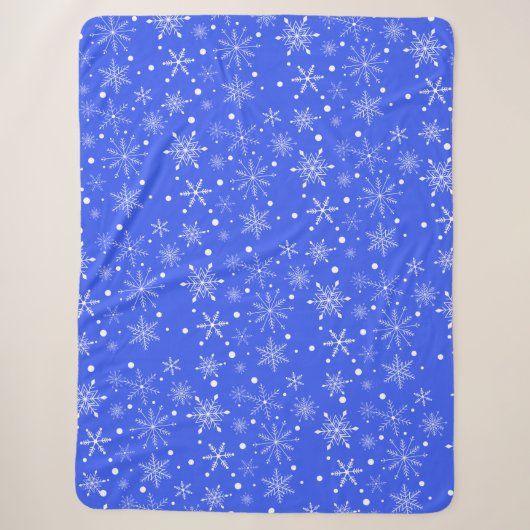 Couverture Sherpa Flocon de Neige (Devant)