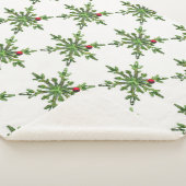 Couverture Sherpa Flocon de neige à pin de Noël (3/4)