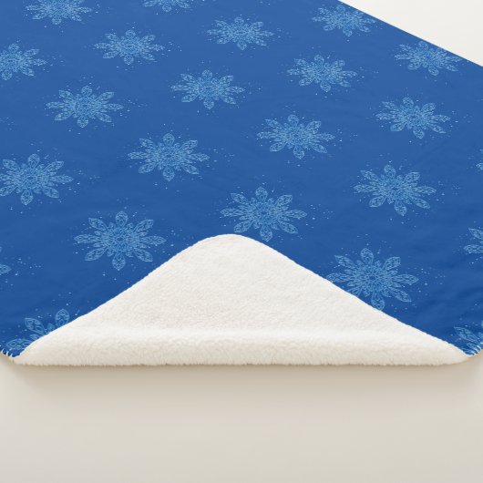 Couverture Sherpa Flocon de neige confortable Fleece - Editable (3/4)