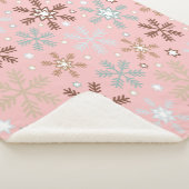 Couverture Sherpa Flocon rose Pinkie (3/4)
