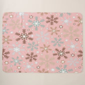 Couverture Sherpa Flocon rose Pinkie (Devant (Horizontal))