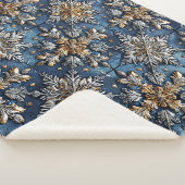 Couverture Sherpa flocons de neige 3d (3/4)