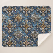 Couverture Sherpa flocons de neige 3d (Devant (Horizontal))