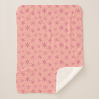 Couverture Sherpa Flocons de neige mignons avec des points couvertur
