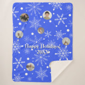 Couverture Sherpa Flocons de Neige Personnalisable (Devant)