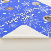 Couverture Sherpa Flocons de Neige Personnalisable (3/4)