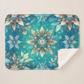 Couverture Sherpa Flocons d'hiver (Devant (Horizontal))