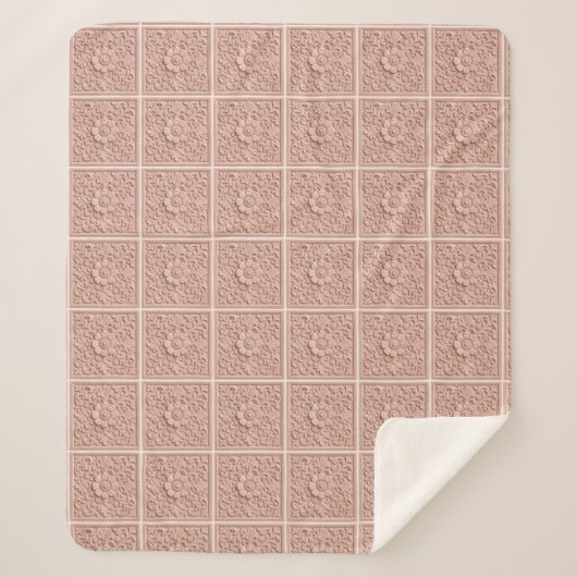 Couverture Sherpa Flora tiles (Devant)