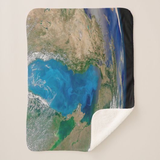 Couverture Sherpa Floraison De Phytoplancton Bleu En Mer Noire (Devant)