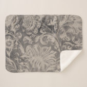 Couverture Sherpa Floral âgé (Devant (Horizontal))