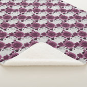 Couverture Sherpa Floral argenté de Bourgogne (3/4)
