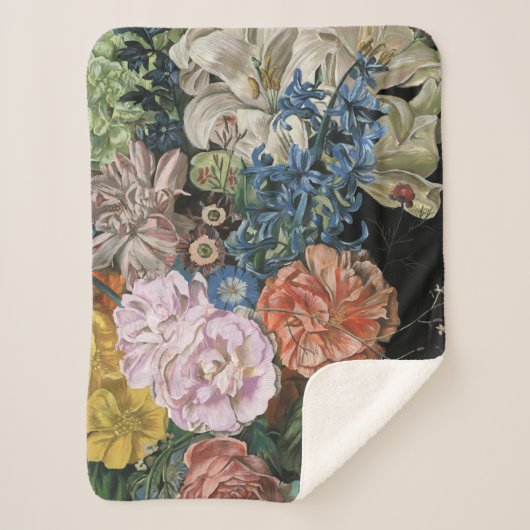 Couverture Sherpa Floral baroque - Bouquet (Devant)