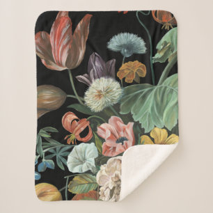 Couverture Sherpa Floral baroque - Bouquet de fleurs