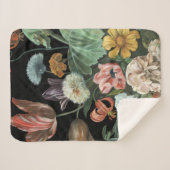 Couverture Sherpa Floral baroque - Bouquet de fleurs (Devant (Horizontal))