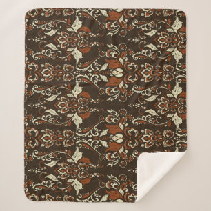 Couverture Sherpa Floral baroque : Papier peint Vintage classique