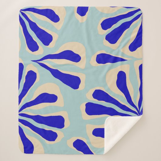 Couverture Sherpa Floral Contemporain : Mode tendance sans couture. (Devant)